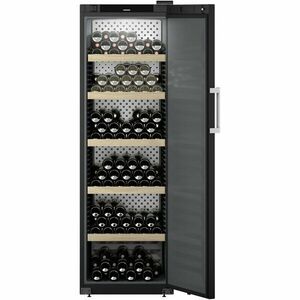 Vitrina pentru vinuri Liebherr WSbli 5231 GrandCru Selection 229 sticle, Clasa E, Rafturi lemn, Control electronic Display, H 188.4 cm, 434 l, Negru imagine