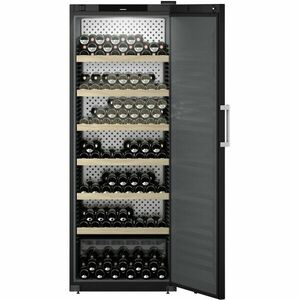 Vitrina pentru vinuri Liebherr WSbli 7731 GrandCru Selection 324 sticle, Clasa E, Rafturi lemn, Control electronic Display, H 204.4 cm, 628 l, Negru imagine