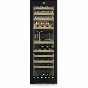 Vitrina pentru vinuri Liebherr WPgbi 5283 Vinidor Selection, 358 l, 85 sticle, Clasa F, 185.4 cm, BlackSteel imagine