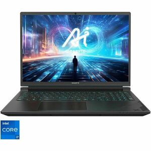 Laptop GIGABYTE Gaming 16'' G6X 9KG, FHD+ 165Hz, Procesor Intel® Core™ i7-13650HX (24M Cache, up to 4.90 GHz), 16GB DDR5, 1TB SSD, GeForce RTX 4060 8GB, No OS, Gunmetal Gray imagine