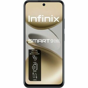 Telefon mobil INFINIX SMART 9 HD X6532C, 4GB, 64GB, 4G, METALLIC BLACK imagine