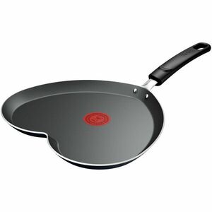 Tigaie de clatite in forma de inima Tefal Pancake Day, aluminiu, invelis antiaderent, indicator Thermo-Signal, 25 cm, rosu/negru imagine