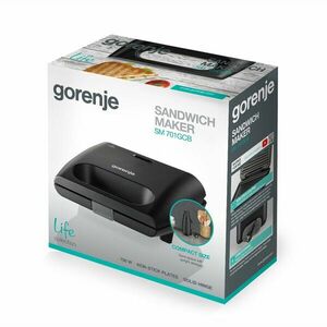 Sandwich maker Gorenje SM701GCB, 700W, Negru imagine