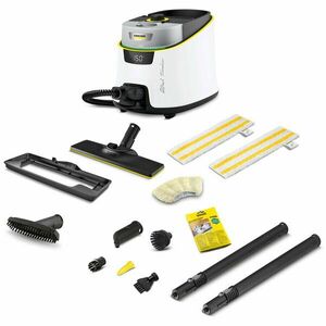 Aparat de curatat cu abur Karcher SC 5 Deluxe Signature Line, 1.513-491.0, 2250 W, 4 bar, incalzire 3 min, capacitate rezervor 1.3 l, include laveta universala pentru curatarea podelei EasyFix, alb imagine