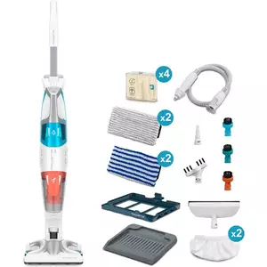 Aspirator cu abur Rowenta Clean & Steam Multi RY8544WH, 1700 W, autonomie abur 30 min, reglaj abur eco/max, accesoriu pentru ferestre, recipient praf 0.5 L, recipient apa 0.4L, Alb imagine