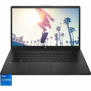 Laptop HP 17-cn3002nq cu procesor Intel® Core™ i7-1355U pana la 5.0GHz, 17.3'', Full HD, IPS, 16GB DDR4 RAM, 1TB SSD, Intel® Iris® Xe, Free DOS, Black imagine