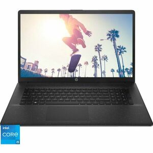 Laptop HP 17-cn3004nq cu procesor Intel® Core™ i5-1334U pana la 4.6GHz, 17.3'', Full HD, IPS, 16GB DDR4 RAM, 1TB SSD, Intel® Iris® Xe, Free DOS, Black imagine