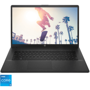 Laptop HP 17-cn3005nq cu procesor Intel® Core™ i5-1334U pana la 4.6GHz, 17.3'', Full HD, IPS, 16GB DDR5 RAM, 512GB SSD, Intel® Iris® Xe, Free DOS, Black imagine