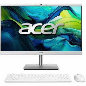 Sistem All in One Acer Aspire C24-195ES cu procesor Intel® Core™ Ultra 7 155U pana la 4.8GHz, 23.8, Full HD, IPS, 16GB DDR5 RAM, 512GB SSD, Intel® UHD Graphics, No OS, White imagine