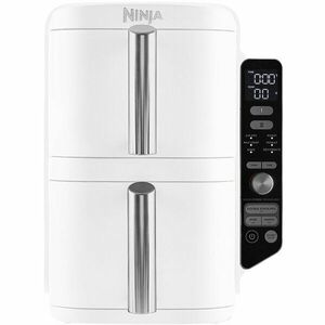 Friteuza cu aer cald Ninja Double Stack XL SL400EUWH, 2470W, 9.5L, interval temperatura 40 - 240 °C, 6 functii de gatit, doua zone de gatit suprapuse, alb imagine