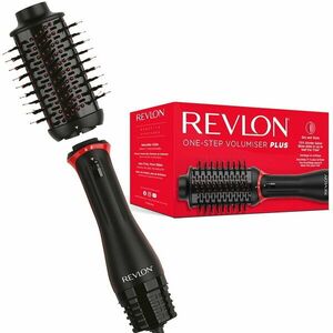 Perie electrica fixa REVLON One-Step Volumiser PLUS RVDR5298E, Cap detasabil, 4 Trepte de temperatura, Tehnologie cu ioni Tourmaline, Ceramica si titan Negru/Rosu imagine