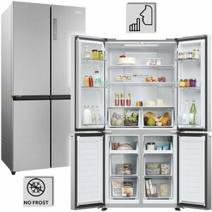 Side By Side HAIER HCR3818ENMM, No Frost, 467 l, H 182 cm, Clasa E, inox imagine