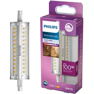 Bec LED spot, putere reglabila, R7S, 14W (100W), 1800 lm, lumina alba rece (4000K), 118mm imagine