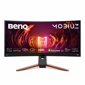 Monitor BenQ Gaming MOBIUZ EX3410R, 34, VA, HDR10, WQHD, 144Hz, HDMI, DisplayPort, 2ms, Curbat, AMD Free-Sync, Gri imagine