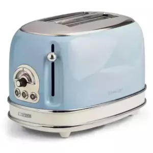 Prajitor de paine Ariete, 0155 Vintage, 810 W, 2 Felii, crem/bleu imagine