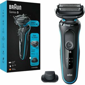 Aparat de ras BRAUN Shaver 51-M1200s, acumulator, autonomie 50 min, albastru imagine