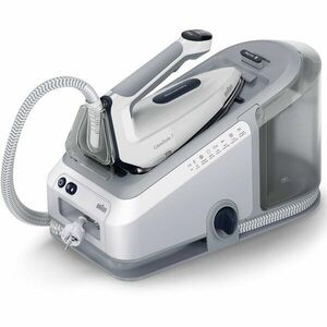 Statie de calcat Braun CareStyle 7 IS7262GY, 2700W, 7.5 bari, abur variabil 150g/min, jet de abur 510g/min, rezervor detasabil 2L, tehnologie iCare, tehnologie FreeGlide, talpa EloxalPlus, sistem Ultimate FastClean, oprire automata, gri imagine