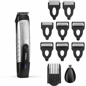 Trimmer BaByliss Lithium Power Beard T812E, autonomie 80 min, lame late din otel, functionare fara fir, negru imagine