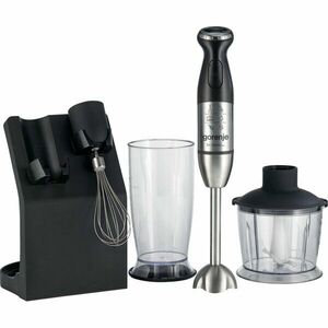 Blender vertical Gorenje HBC807QB, 800 W, Bol de amestecare de 0, 5 l, Tocator de 0, 5 l, Negru imagine