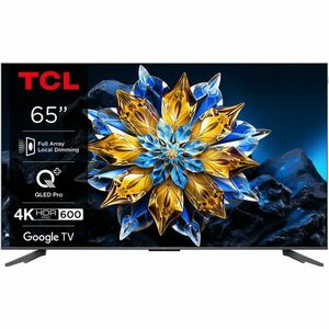 Televizor TCL QLED 65C655 Pro, 164 cm, Smart Gloogle TV, 4k Ultra HD, Clasa F (Model 2024) imagine