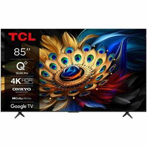 Televizor TCL QLED 85C655, 214 cm, Smart Google TV, 4K Ultra HD, Clasa F (Model 2024) imagine