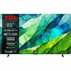 Televizor TCL MiniLed 85C855, 214 cm, Smart Google TV, 4K Ultra HD, 100Hz, Clasa F (Model 2024) imagine