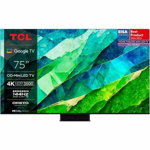 Televizor TCL MiniLed 75C855, 189 cm, Smart Google TV, 4K Ultra HD, 100Hz, Clasa F (Model 2024) imagine