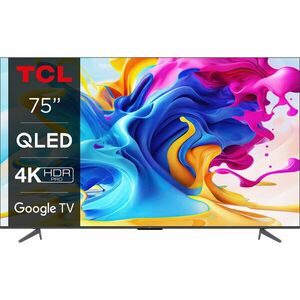 Televizor TCL QLED 75C643, 189 cm, 4K Ultra HD, Smart Google TV, Clasa G imagine