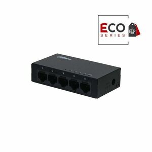 Switch cu 5 porturi Dahua Eco Series PFS3005-5GT-V2, 2K, 10 Gbps, fara management imagine