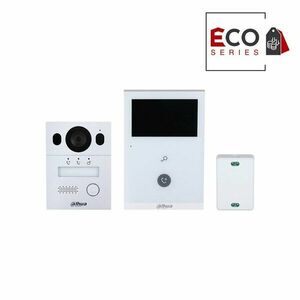 Kit videointerfon Dahua Eco Series KTX02(F), 1 familie, ecran 4.3 inch, 960 x 576 pixeli, slot card, comunicare bidirectionala, auto IR imagine