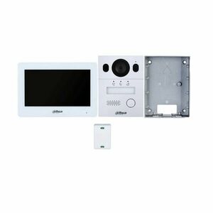 Kit videointerfon pe doua fire Wi-Fi Dahua KTX01(S), 2 MP, 7 inch, 2.4 GHz, 2 fire, slot card imagine