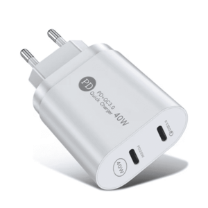 Incarcator de priza rapid PD cu USB C 2 porturi 40W imagine