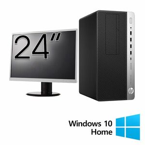 Pachet Calculator Refurbished HP ProDesk 600 G4 Tower, Intel Core i7-8700 3.20 - 4.60GHz, 16GB DDR4, 256GB SSD + Monitor 24 Inch + Windows 10 Home imagine