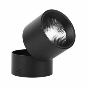 Aplica LED Techstar® AP, Putere 15W, Culoare Lumina 3000K, Diametru 8.7cm, CRI 80+, Corp Aluminiu, Reglabil 90°, Negru imagine