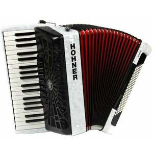 Hohner Bravo III 96 Acordeon cu clape White imagine