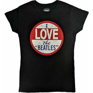 The Beatles Tricou Vintage I Love The Beatles Womens Black XL imagine