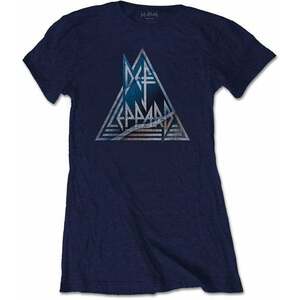 Def Leppard Tricou Triangle Logo Womens Albastru Navy M imagine