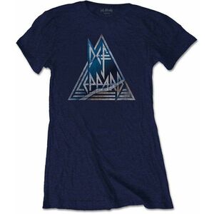 Def Leppard Tricou Triangle Logo Womens Albastru Navy XL imagine