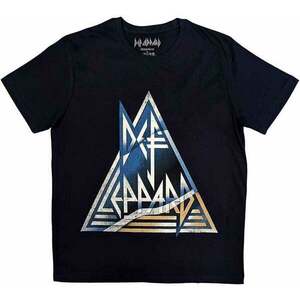 Def Leppard Tricou Triangle Logo Unisex Albastru Navy L imagine