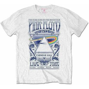 Pink Floyd Tricou Carnegie Hall Poster Unisex White 2XL imagine