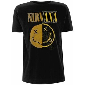 Nirvana Tricou Spliced Happy Face Black L imagine