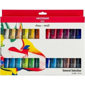 Amsterdam General Selection Set de vopsele acrilice 24 x 20 ml imagine