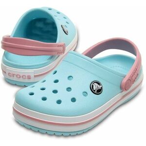 Crocs Kids' Crocband Clog Sandale Ice Blue/White 28-29 imagine