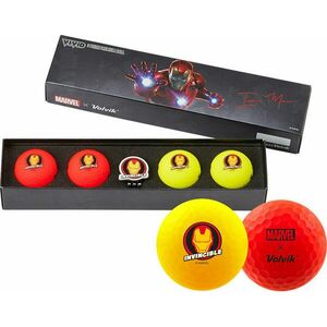 Volvik Vivid Marvel 2.0 4 Pack Iron Man Minge de golf imagine