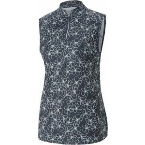 Puma Womens Cloudspun Island Flower Sleeveless Navy Blazer XS Tricou polo imagine