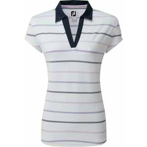 Footjoy Cap Sleeve Colour Block Womens White/Navy S Tricou polo imagine