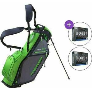 Big Max Dri Lite Feather SET Sac de golf cu stativ Lime/Black/Charcoal imagine