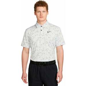 Nike Dri-Fit Tour Mens Floral Golf Photon Dust/Black S Tricou polo imagine