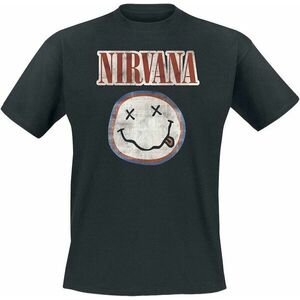 Nirvana Tricou Distressed Logo Unisex Black XL imagine