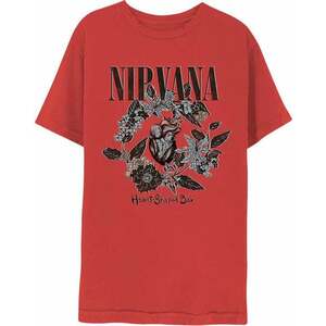 Nirvana Tricou Heart Shape Box Unisex Red S imagine